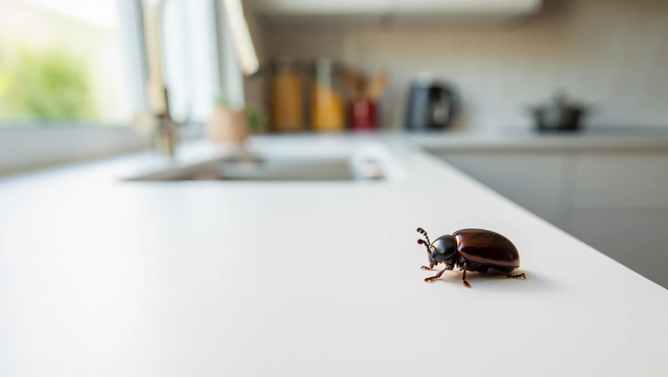 Beetle on Kitchen Counter Beetle on kitchen counter in Alaska home