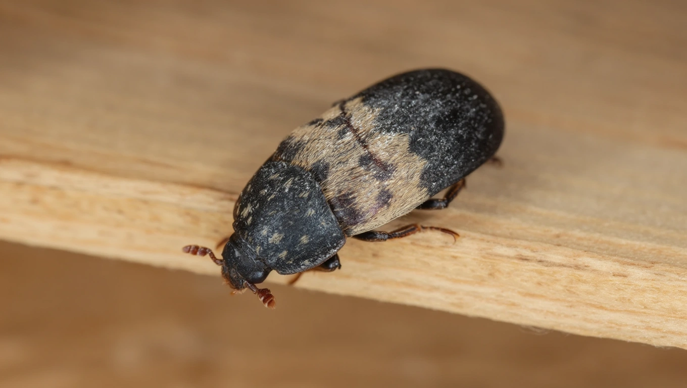 Larder Beetle Close Up Larder beetle close up for beetle control in Alaska