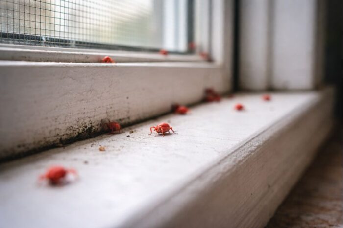 clover mites in your house